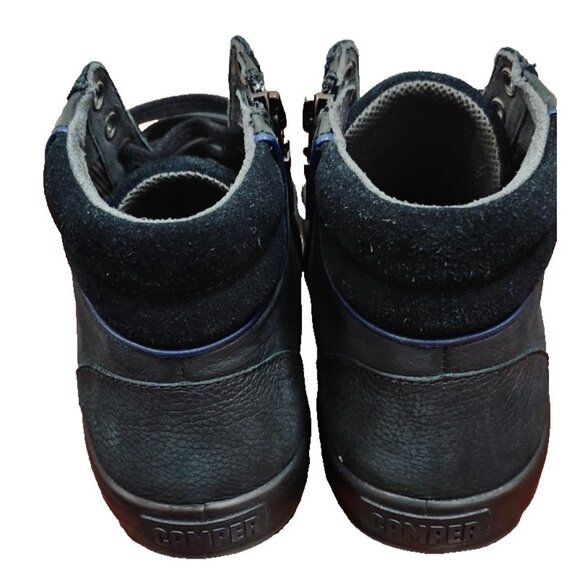 Camper High Top Leather Sneakers Black Men’s 41 | K300159 Zip Lace Casual Shoes - Picture 10 of 16
